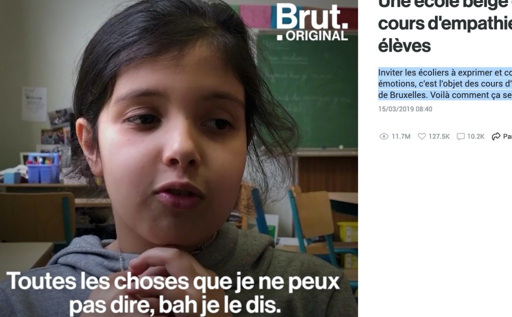 LIEN VIDÉO. Une école belge donne des cours d’empathie aux&nbsp;élèves.